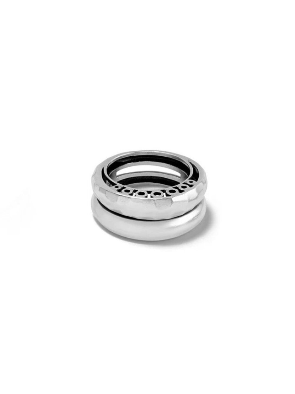 Brighton Sol E Luna Inner Circle Double Ring  $62  Silver SIZE 10 J63040 NWT